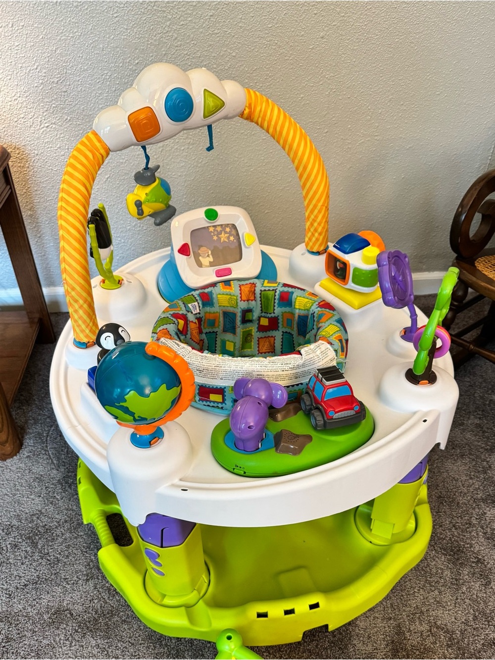 Walker/Interactive Multi-Activity Baby Play Center - Bright Green & Multi
